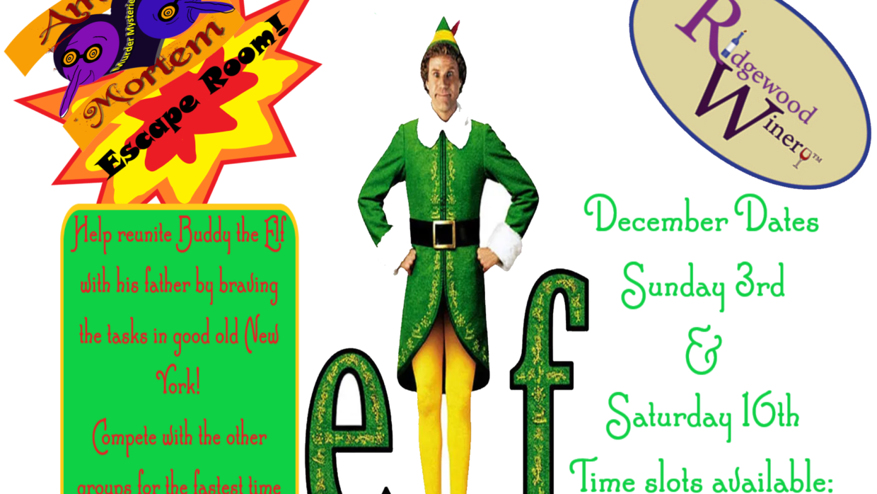 ELF Themed Escape Room @Ridgewood Winery Birdsboro 1.21.2024