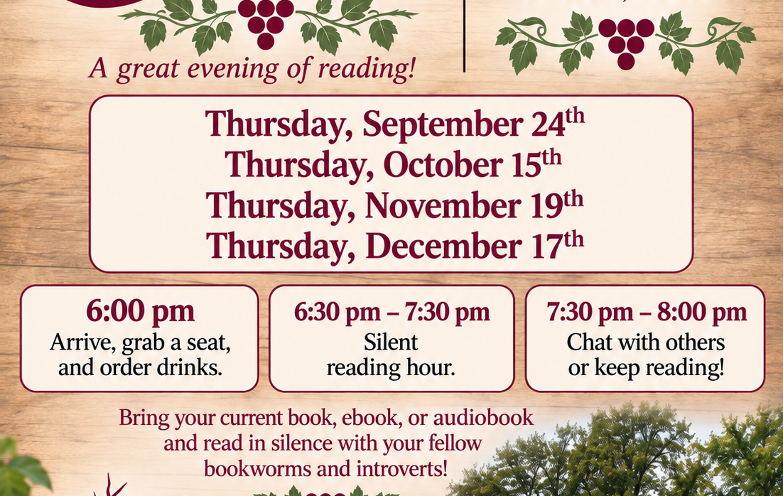 Silent Book Club w/ Exeter Library @Ridgewood Winery Birdsboro 12.17.2026