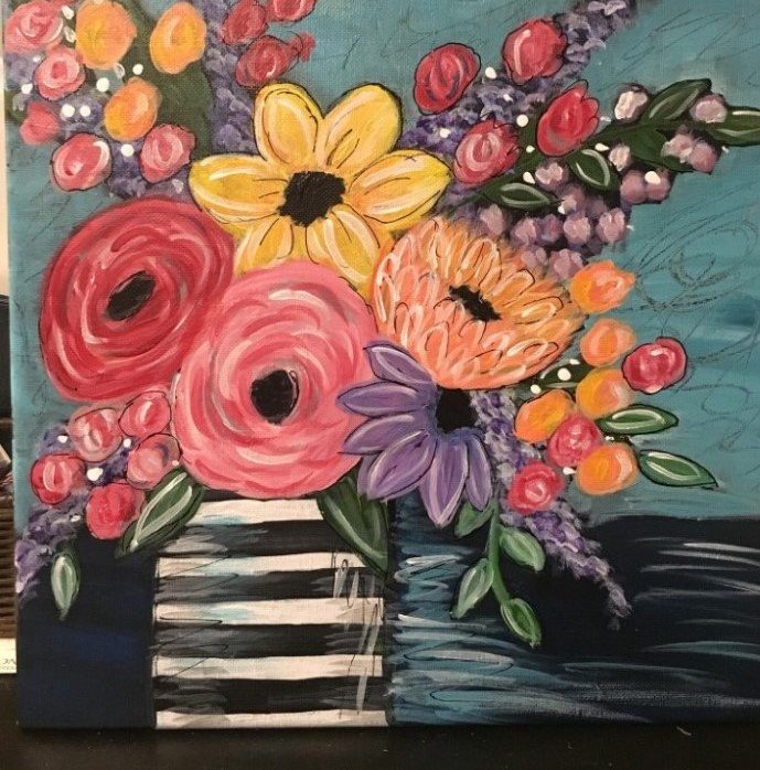 Spring Flowers Painting Party 6pm @Ridgewood Winery Bechtelsville 5.20.2022
